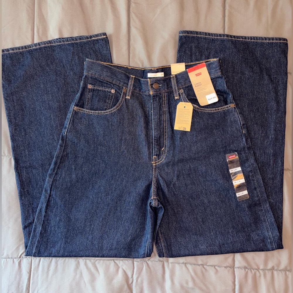 Levi’s Cinch Baggy Jeans Size 28 High Rise Wide Leg NWT